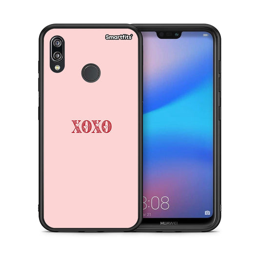 Θήκη Huawei P20 Lite XOXO Love από τη Smartfits με σχέδιο στο πίσω μέρος και μαύρο περίβλημα | Huawei P20 Lite XOXO Love case with colorful back and black bezels