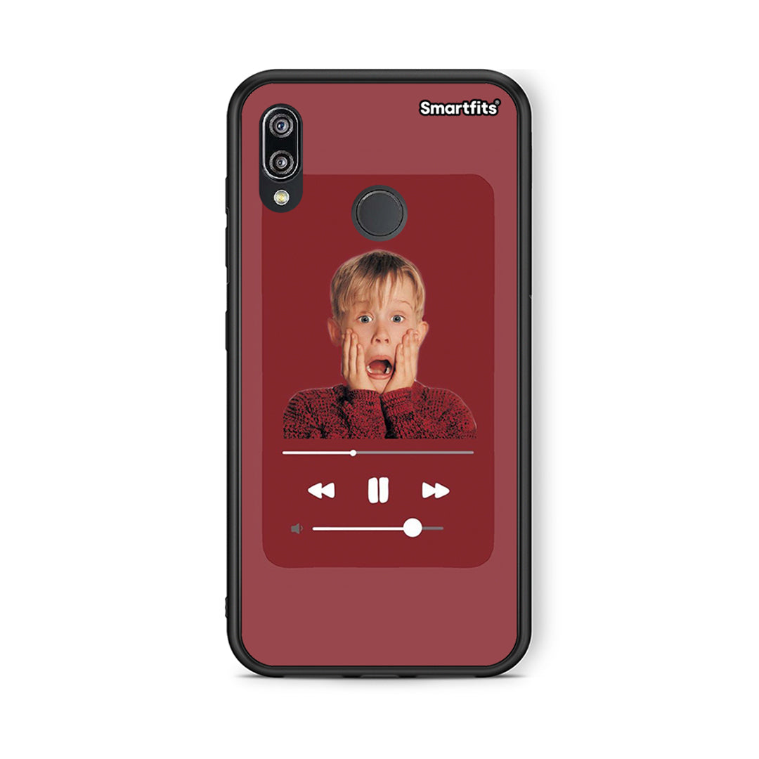 Huawei P20 Lite Xmas Alone Music θήκη από τη Smartfits με σχέδιο στο πίσω μέρος και μαύρο περίβλημα | Smartphone case with colorful back and black bezels by Smartfits