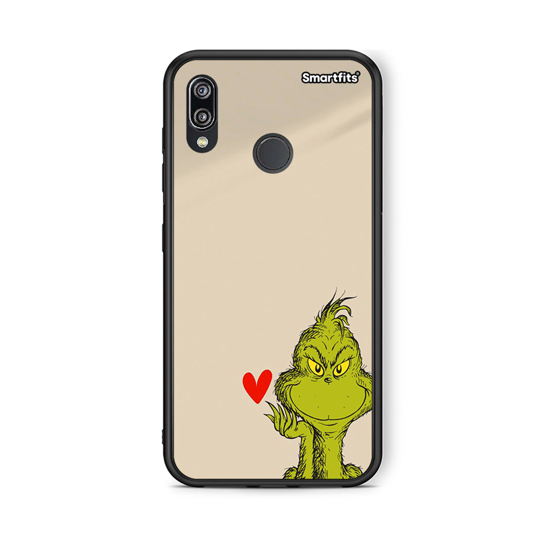 Huawei P20 Lite Xmas Grinch θήκη από τη Smartfits με σχέδιο στο πίσω μέρος και μαύρο περίβλημα | Smartphone case with colorful back and black bezels by Smartfits