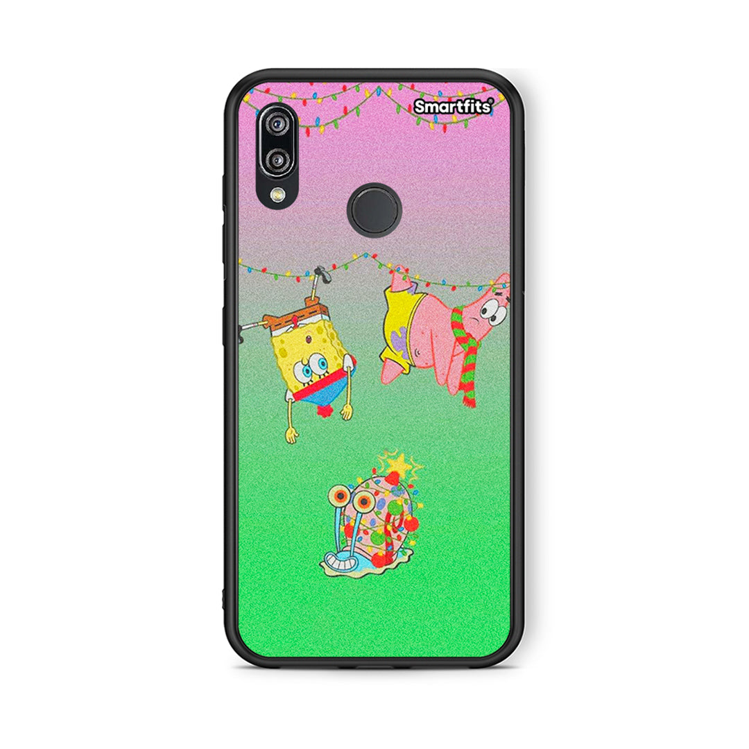 Huawei P20 Lite Xmas Lights θήκη από τη Smartfits με σχέδιο στο πίσω μέρος και μαύρο περίβλημα | Smartphone case with colorful back and black bezels by Smartfits