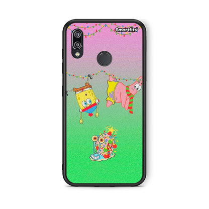 Huawei P20 Lite Xmas Lights θήκη από τη Smartfits με σχέδιο στο πίσω μέρος και μαύρο περίβλημα | Smartphone case with colorful back and black bezels by Smartfits
