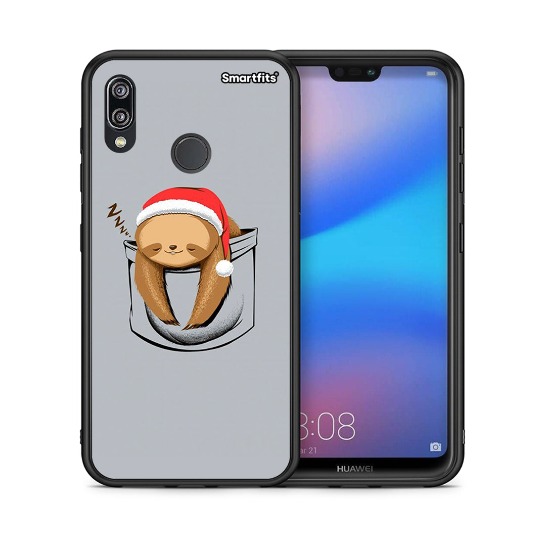 Θήκη Huawei P20 Lite Xmas Zzzz από τη Smartfits με σχέδιο στο πίσω μέρος και μαύρο περίβλημα | Huawei P20 Lite Xmas Zzzz case with colorful back and black bezels