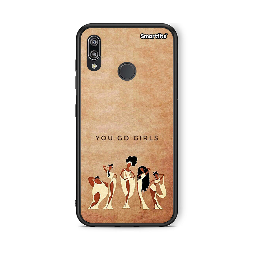 Huawei P20 Lite You Go Girl θήκη από τη Smartfits με σχέδιο στο πίσω μέρος και μαύρο περίβλημα | Smartphone case with colorful back and black bezels by Smartfits