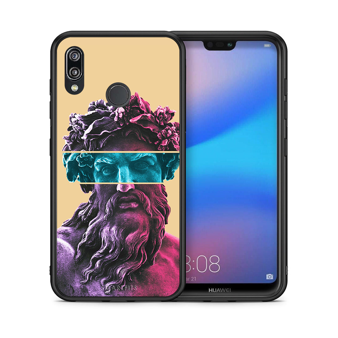 Θήκη Αγίου Βαλεντίνου Huawei P20 Lite Zeus Art από τη Smartfits με σχέδιο στο πίσω μέρος και μαύρο περίβλημα | Huawei P20 Lite Zeus Art case with colorful back and black bezels