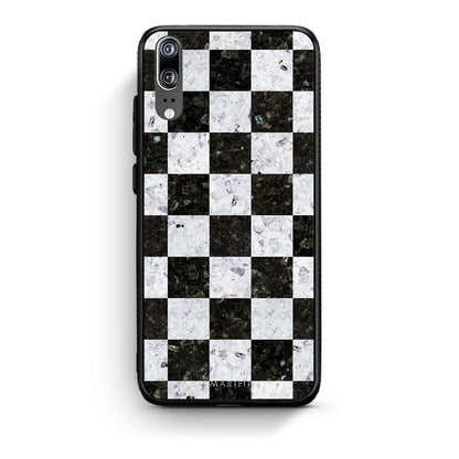 4 - Huawei P20 Square Geometric Marble case, cover, bumper