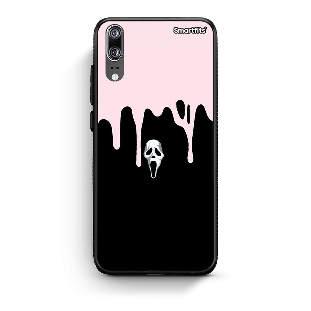 Huawei P20 Melting Halloween Mask Θήκη από τη Smartfits με σχέδιο στο πίσω μέρος και μαύρο περίβλημα | Smartphone case with colorful back and black bezels by Smartfits