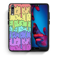 Thumbnail for Θήκη Huawei P20 Melting Rainbow από τη Smartfits με σχέδιο στο πίσω μέρος και μαύρο περίβλημα | Huawei P20 Melting Rainbow case with colorful back and black bezels