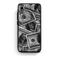 Thumbnail for Huawei P20 Money Dollars θήκη από τη Smartfits με σχέδιο στο πίσω μέρος και μαύρο περίβλημα | Smartphone case with colorful back and black bezels by Smartfits