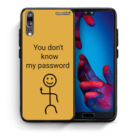 Thumbnail for Θήκη Huawei P20 My Password από τη Smartfits με σχέδιο στο πίσω μέρος και μαύρο περίβλημα | Huawei P20 My Password case with colorful back and black bezels