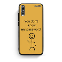 Thumbnail for Huawei P20 My Password Θήκη από τη Smartfits με σχέδιο στο πίσω μέρος και μαύρο περίβλημα | Smartphone case with colorful back and black bezels by Smartfits