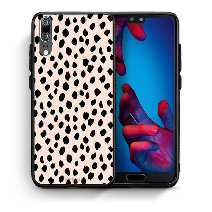 Θήκη Huawei P20 New Polka Dots από τη Smartfits με σχέδιο στο πίσω μέρος και μαύρο περίβλημα | Huawei P20 New Polka Dots case with colorful back and black bezels