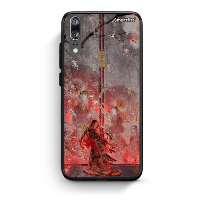 Huawei P20 Nezuko Kamado θήκη από τη Smartfits με σχέδιο στο πίσω μέρος και μαύρο περίβλημα | Smartphone case with colorful back and black bezels by Smartfits