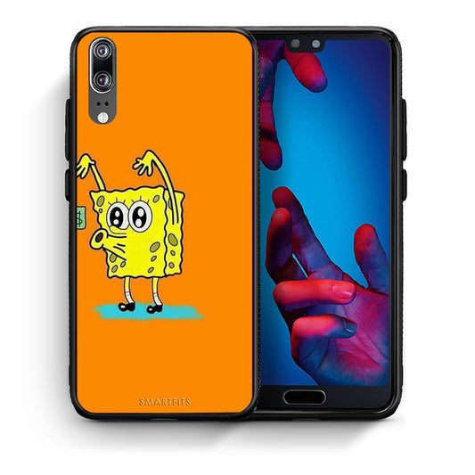 Θήκη Αγίου Βαλεντίνου Huawei P20 No Money 2 από τη Smartfits με σχέδιο στο πίσω μέρος και μαύρο περίβλημα | Huawei P20 No Money 2 case with colorful back and black bezels