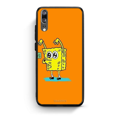 Huawei P20 No Money 2 Θήκη Αγίου Βαλεντίνου από τη Smartfits με σχέδιο στο πίσω μέρος και μαύρο περίβλημα | Smartphone case with colorful back and black bezels by Smartfits