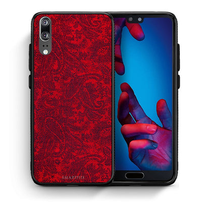 Θήκη Huawei P20 Paisley Cashmere από τη Smartfits με σχέδιο στο πίσω μέρος και μαύρο περίβλημα | Huawei P20 Paisley Cashmere case with colorful back and black bezels