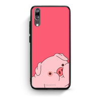 Thumbnail for Huawei P20 Pig Love 1 Θήκη Αγίου Βαλεντίνου από τη Smartfits με σχέδιο στο πίσω μέρος και μαύρο περίβλημα | Smartphone case with colorful back and black bezels by Smartfits