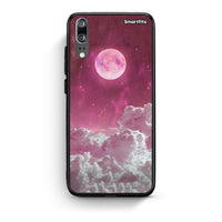 Thumbnail for Huawei P20 Pink Moon Θήκη από τη Smartfits με σχέδιο στο πίσω μέρος και μαύρο περίβλημα | Smartphone case with colorful back and black bezels by Smartfits