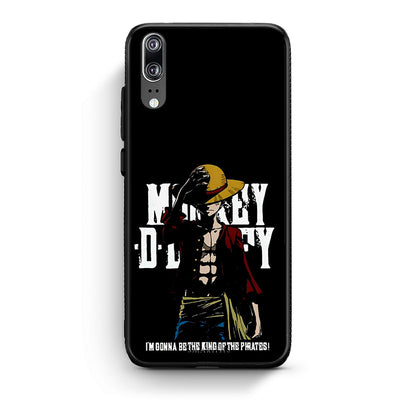 Huawei P20 Pirate King θήκη από τη Smartfits με σχέδιο στο πίσω μέρος και μαύρο περίβλημα | Smartphone case with colorful back and black bezels by Smartfits