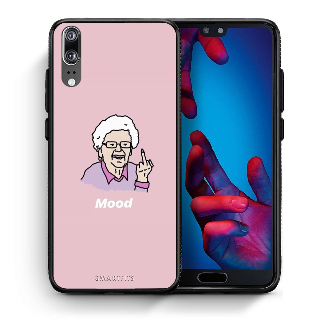 Θήκη Huawei P20 Mood PopArt από τη Smartfits με σχέδιο στο πίσω μέρος και μαύρο περίβλημα | Huawei P20 Mood PopArt case with colorful back and black bezels