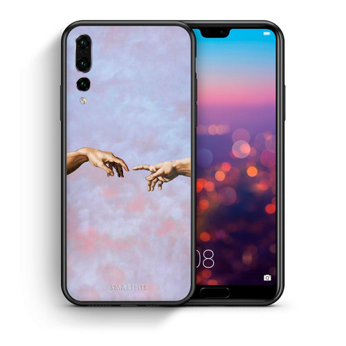 Θήκη Huawei P20 Pro Adam Hand από τη Smartfits με σχέδιο στο πίσω μέρος και μαύρο περίβλημα | Huawei P20 Pro Adam Hand case with colorful back and black bezels