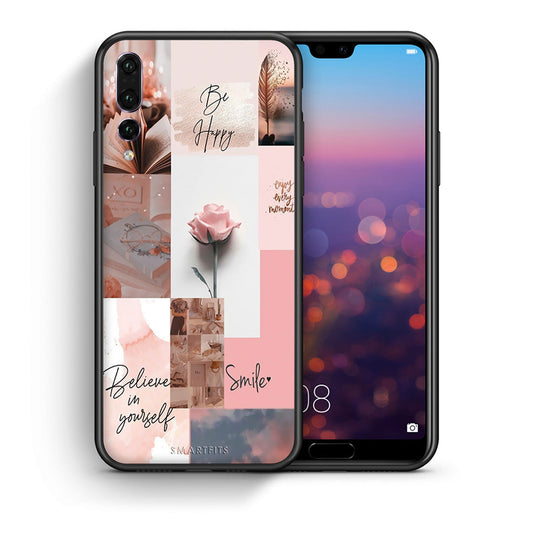 Θήκη Huawei P20 Pro Aesthetic Collage από τη Smartfits με σχέδιο στο πίσω μέρος και μαύρο περίβλημα | Huawei P20 Pro Aesthetic Collage case with colorful back and black bezels