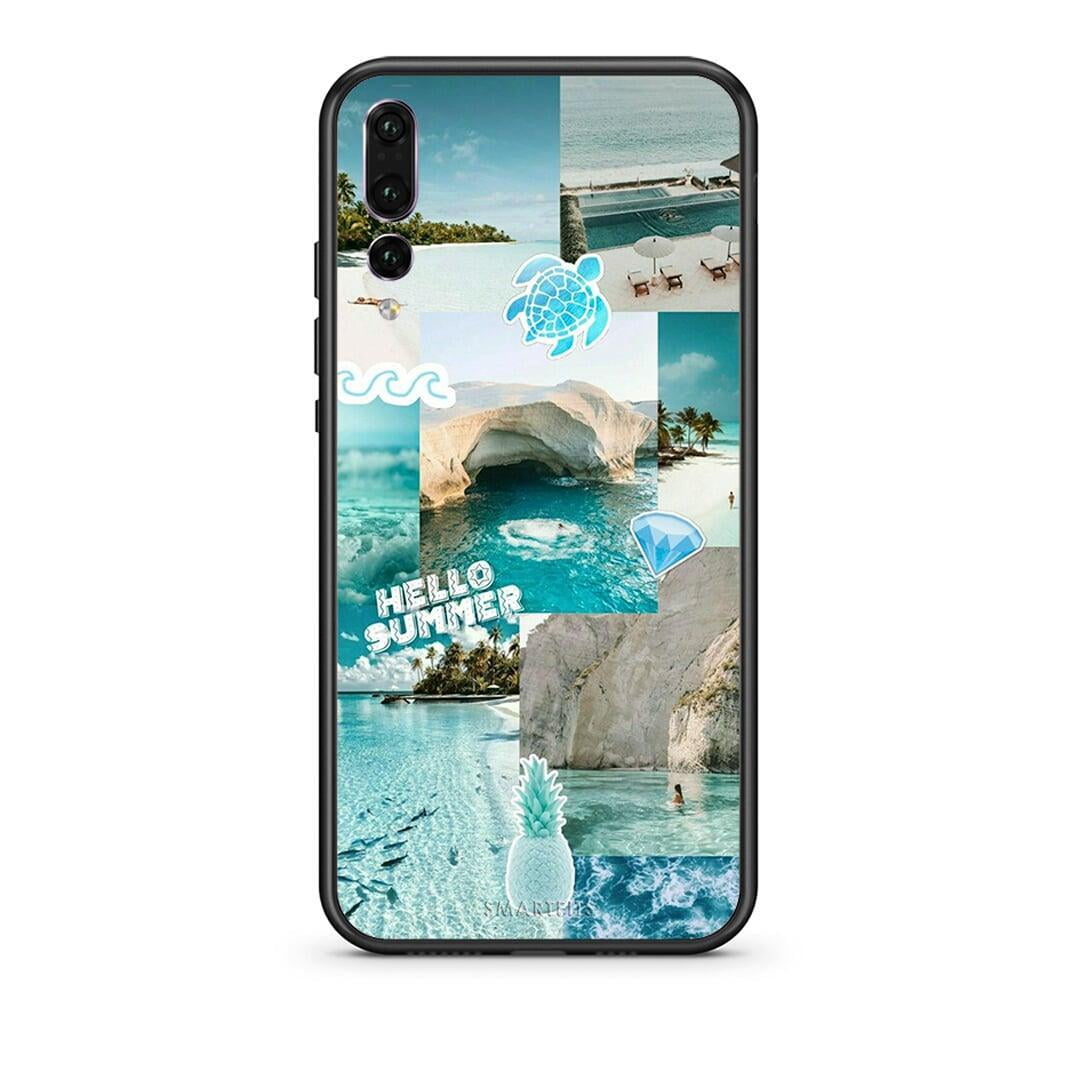 huawei p20 pro Aesthetic Summer Θήκη από τη Smartfits με σχέδιο στο πίσω μέρος και μαύρο περίβλημα | Smartphone case with colorful back and black bezels by Smartfits