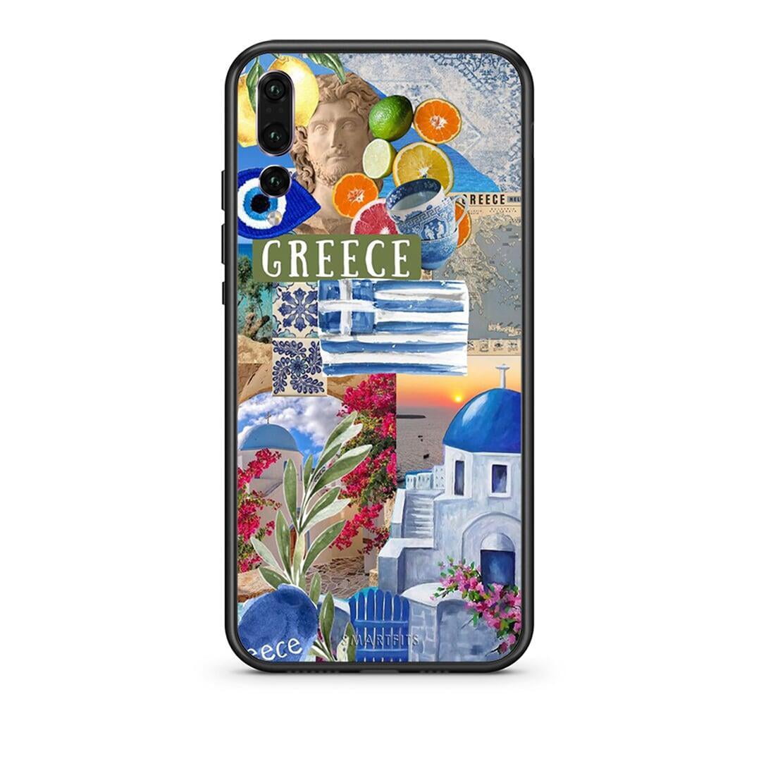 huawei p20 pro All Greek Θήκη από τη Smartfits με σχέδιο στο πίσω μέρος και μαύρο περίβλημα | Smartphone case with colorful back and black bezels by Smartfits