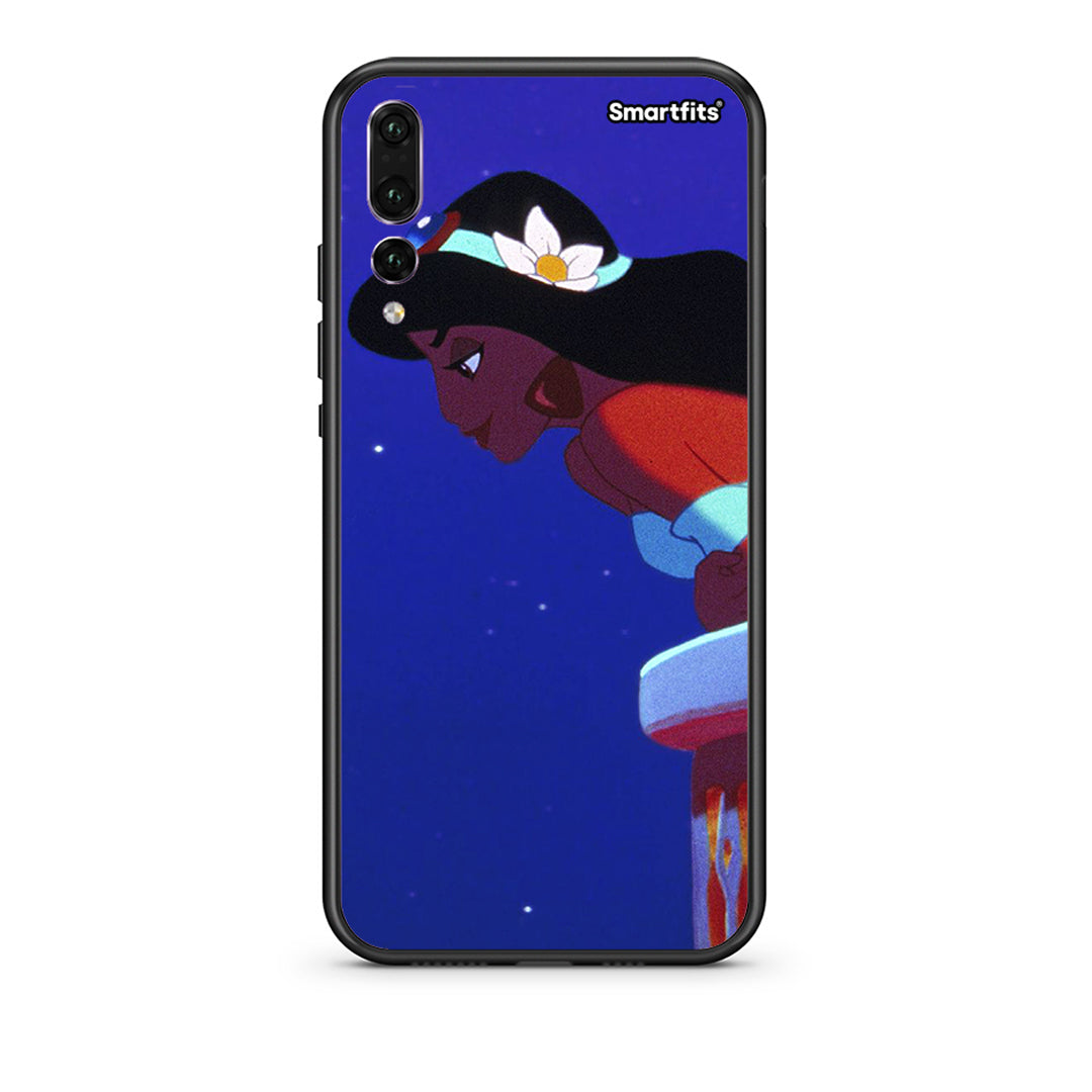 huawei p20 pro Alladin And Jasmine Love 2 θήκη από τη Smartfits με σχέδιο στο πίσω μέρος και μαύρο περίβλημα | Smartphone case with colorful back and black bezels by Smartfits