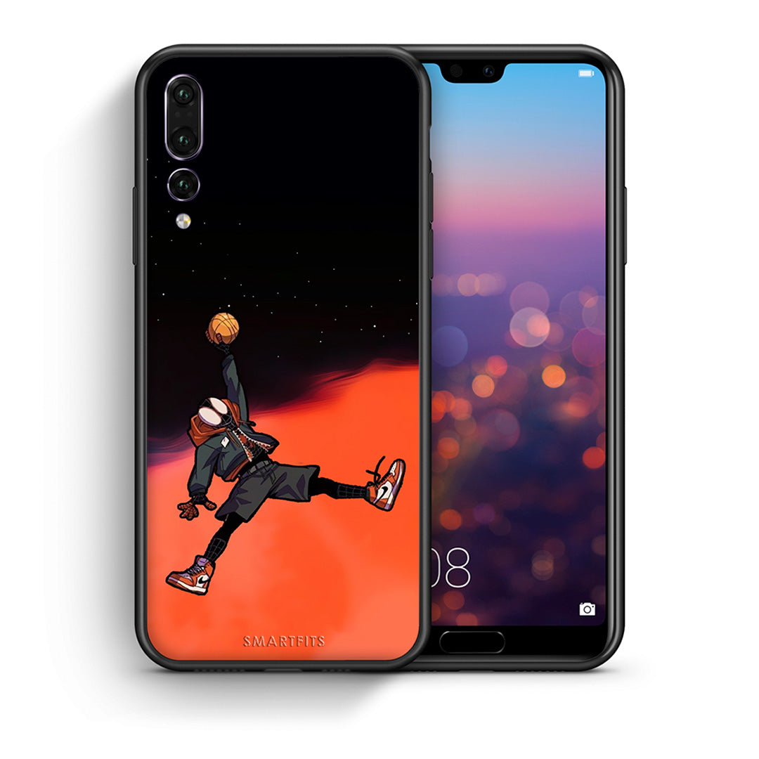 Θήκη Huawei P20 Pro Basketball Hero από τη Smartfits με σχέδιο στο πίσω μέρος και μαύρο περίβλημα | Huawei P20 Pro Basketball Hero case with colorful back and black bezels