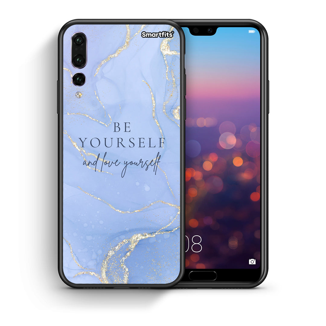 Θήκη Huawei P20 Pro Be Yourself από τη Smartfits με σχέδιο στο πίσω μέρος και μαύρο περίβλημα | Huawei P20 Pro Be Yourself case with colorful back and black bezels