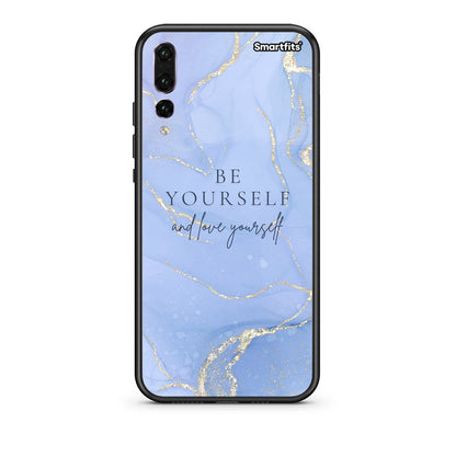 huawei p20 pro Be Yourself θήκη από τη Smartfits με σχέδιο στο πίσω μέρος και μαύρο περίβλημα | Smartphone case with colorful back and black bezels by Smartfits