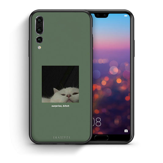 Θήκη Huawei P20 Pro Bitch Surprise από τη Smartfits με σχέδιο στο πίσω μέρος και μαύρο περίβλημα | Huawei P20 Pro Bitch Surprise case with colorful back and black bezels