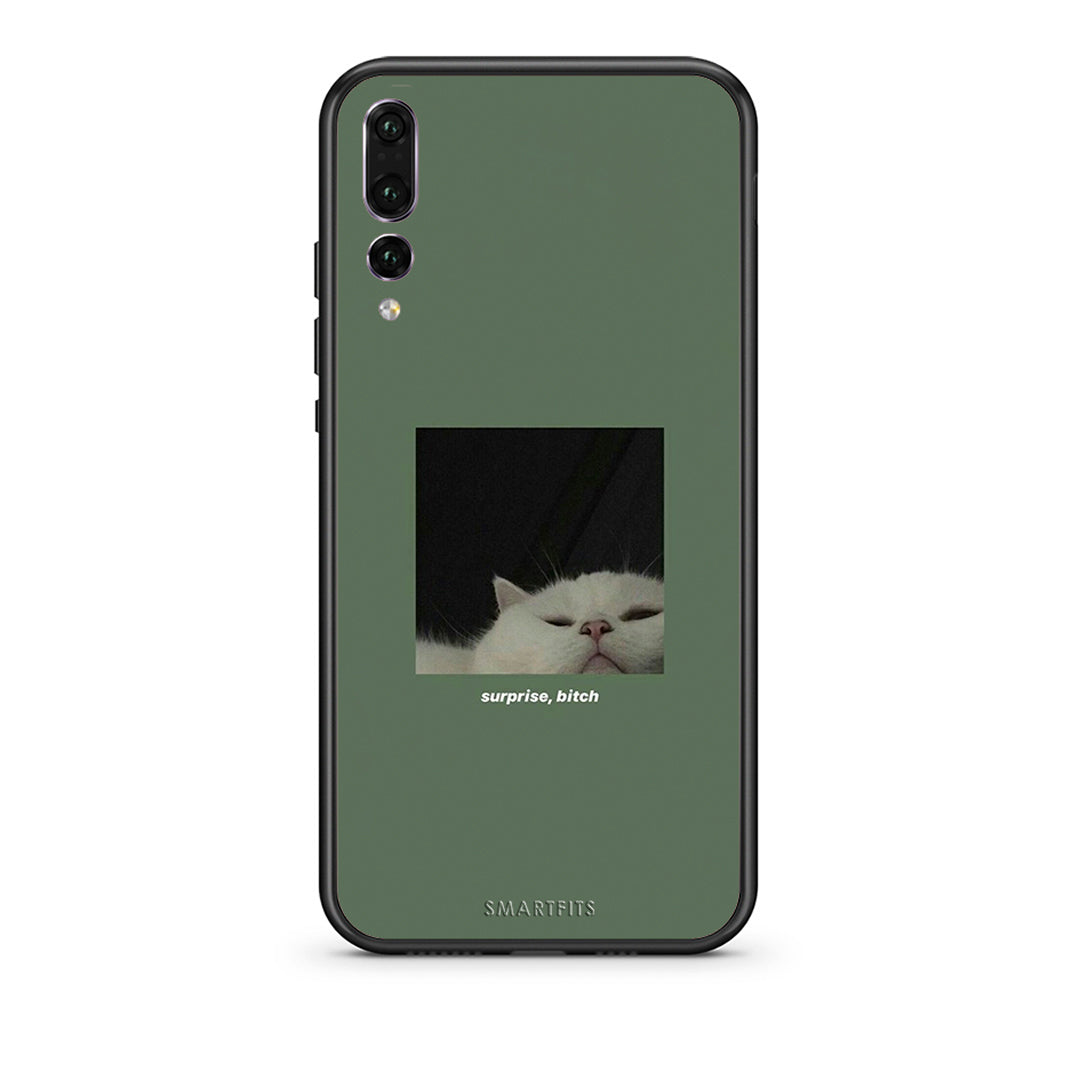 huawei p20 pro Bitch Surprise θήκη από τη Smartfits με σχέδιο στο πίσω μέρος και μαύρο περίβλημα | Smartphone case with colorful back and black bezels by Smartfits