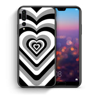 Thumbnail for Θήκη Huawei P20 Pro Black Hearts από τη Smartfits με σχέδιο στο πίσω μέρος και μαύρο περίβλημα | Huawei P20 Pro Black Hearts case with colorful back and black bezels