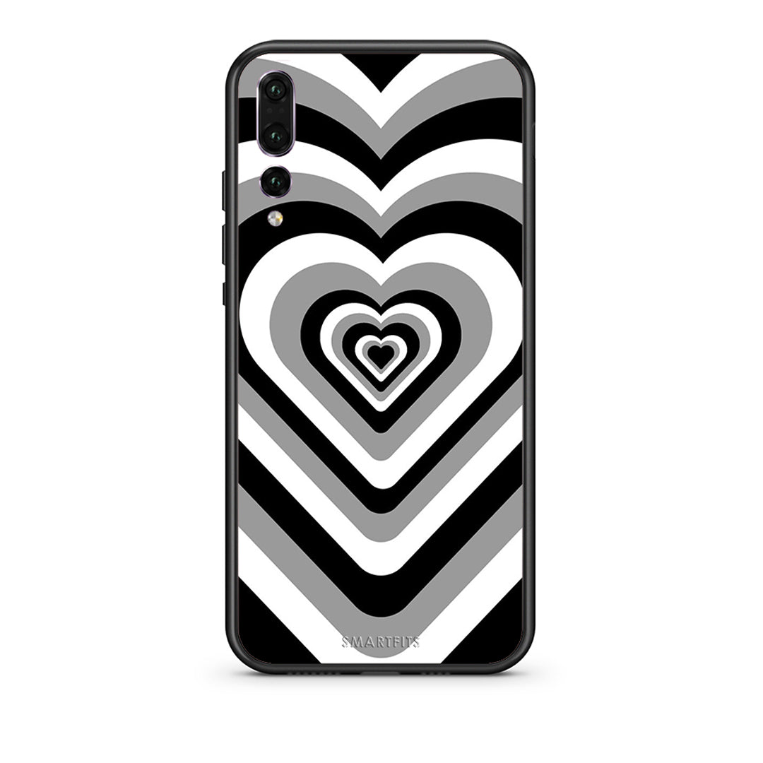 huawei p20 pro Black Hearts θήκη από τη Smartfits με σχέδιο στο πίσω μέρος και μαύρο περίβλημα | Smartphone case with colorful back and black bezels by Smartfits