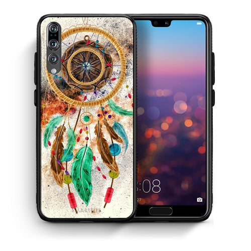 Θήκη Huawei P20 Pro DreamCatcher Boho από τη Smartfits με σχέδιο στο πίσω μέρος και μαύρο περίβλημα | Huawei P20 Pro DreamCatcher Boho case with colorful back and black bezels