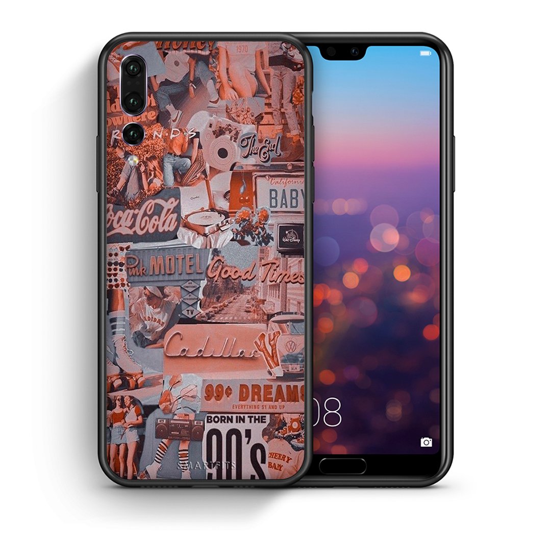 Θήκη Huawei P20 Pro Born In 90s από τη Smartfits με σχέδιο στο πίσω μέρος και μαύρο περίβλημα | Huawei P20 Pro Born In 90s case with colorful back and black bezels
