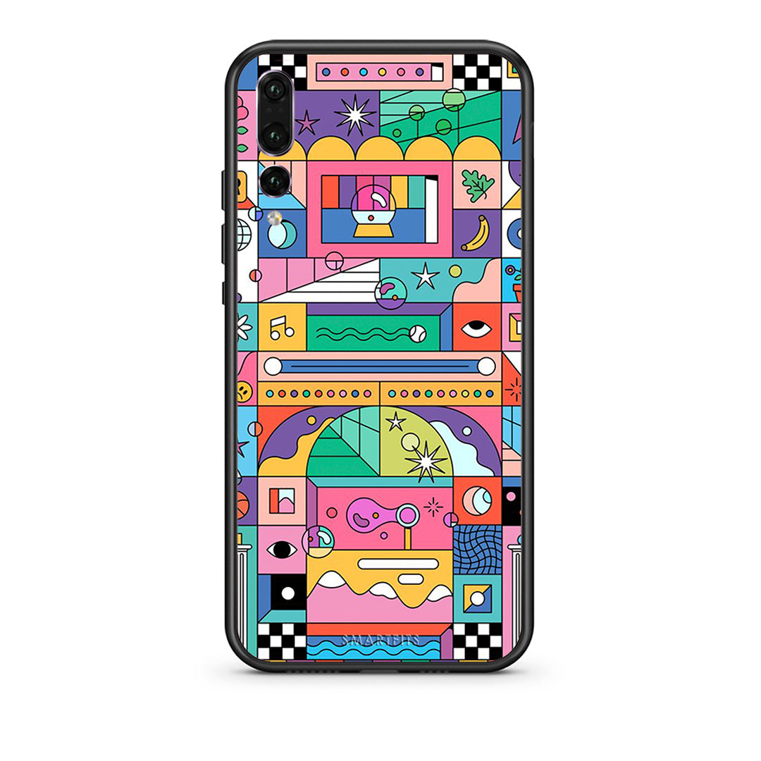 huawei p20 pro Bubbles Soap θήκη από τη Smartfits με σχέδιο στο πίσω μέρος και μαύρο περίβλημα | Smartphone case with colorful back and black bezels by Smartfits