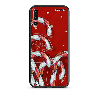 huawei p20 pro Candy Cane θήκη από τη Smartfits με σχέδιο στο πίσω μέρος και μαύρο περίβλημα | Smartphone case with colorful back and black bezels by Smartfits