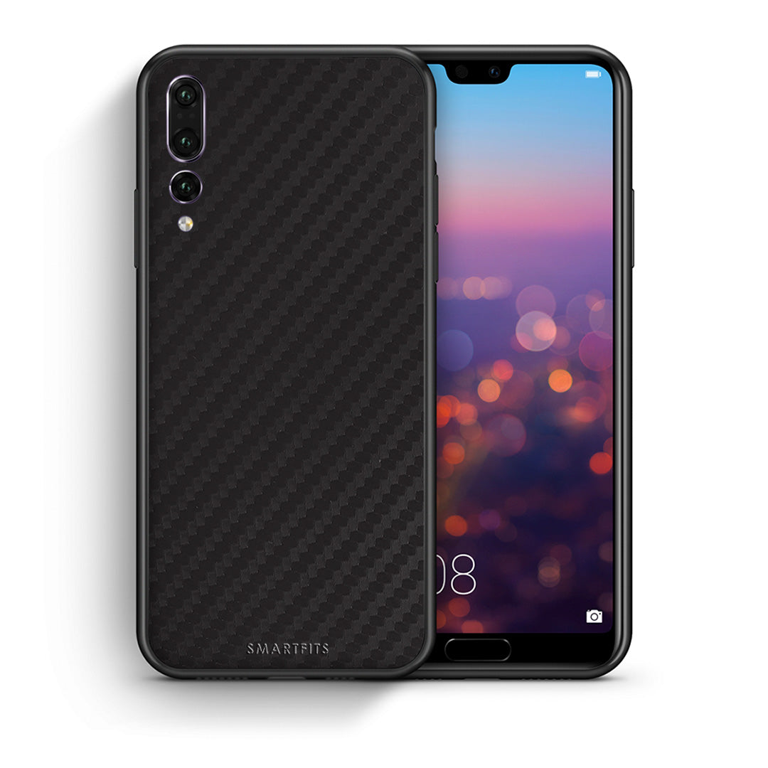 Θήκη Huawei P20 Pro Carbon Black από τη Smartfits με σχέδιο στο πίσω μέρος και μαύρο περίβλημα | Huawei P20 Pro Carbon Black case with colorful back and black bezels