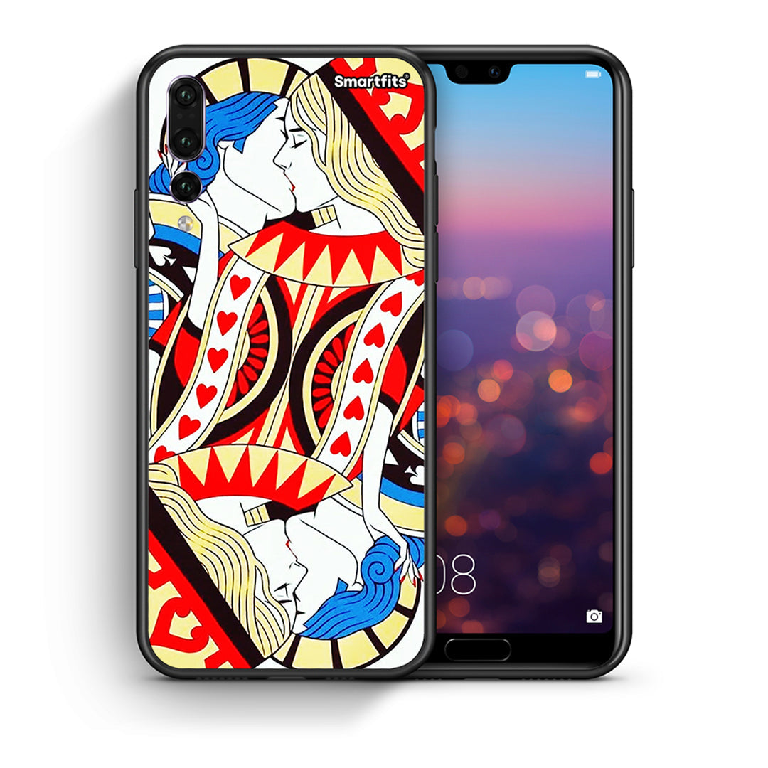 Θήκη Huawei P20 Pro Card Love από τη Smartfits με σχέδιο στο πίσω μέρος και μαύρο περίβλημα | Huawei P20 Pro Card Love case with colorful back and black bezels
