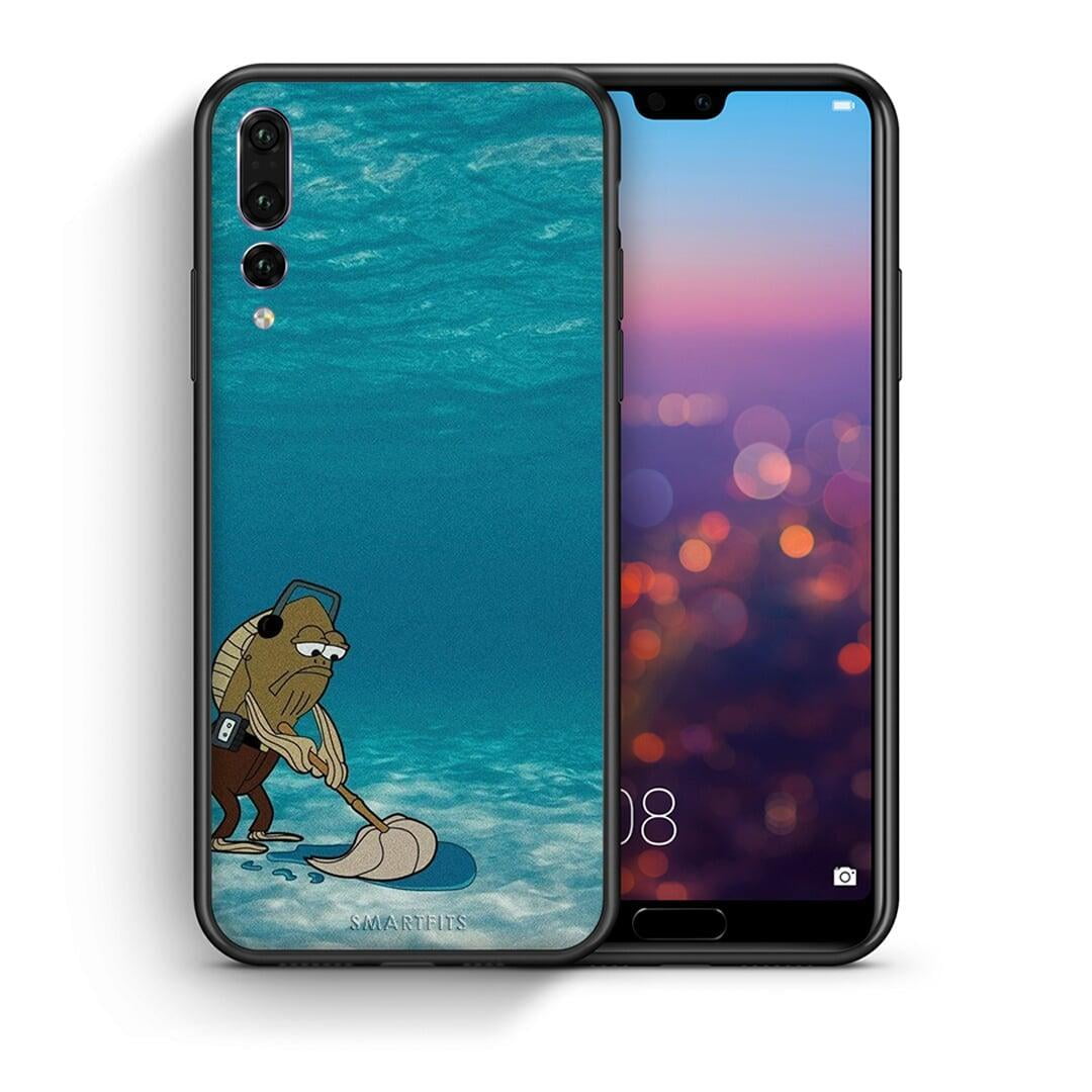 Θήκη Huawei P20 Pro Clean The Ocean από τη Smartfits με σχέδιο στο πίσω μέρος και μαύρο περίβλημα | Huawei P20 Pro Clean The Ocean case with colorful back and black bezels