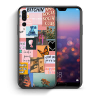 Thumbnail for Θήκη Αγίου Βαλεντίνου Huawei P20 Pro Collage Bitchin από τη Smartfits με σχέδιο στο πίσω μέρος και μαύρο περίβλημα | Huawei P20 Pro Collage Bitchin case with colorful back and black bezels