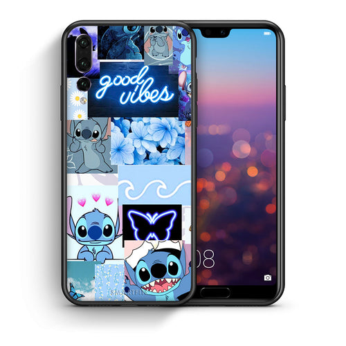 Θήκη Αγίου Βαλεντίνου Huawei P20 Pro Collage Good Vibes από τη Smartfits με σχέδιο στο πίσω μέρος και μαύρο περίβλημα | Huawei P20 Pro Collage Good Vibes case with colorful back and black bezels