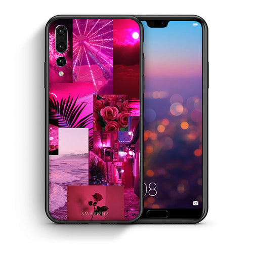 Θήκη Αγίου Βαλεντίνου Huawei P20 Pro Collage Red Roses από τη Smartfits με σχέδιο στο πίσω μέρος και μαύρο περίβλημα | Huawei P20 Pro Collage Red Roses case with colorful back and black bezels