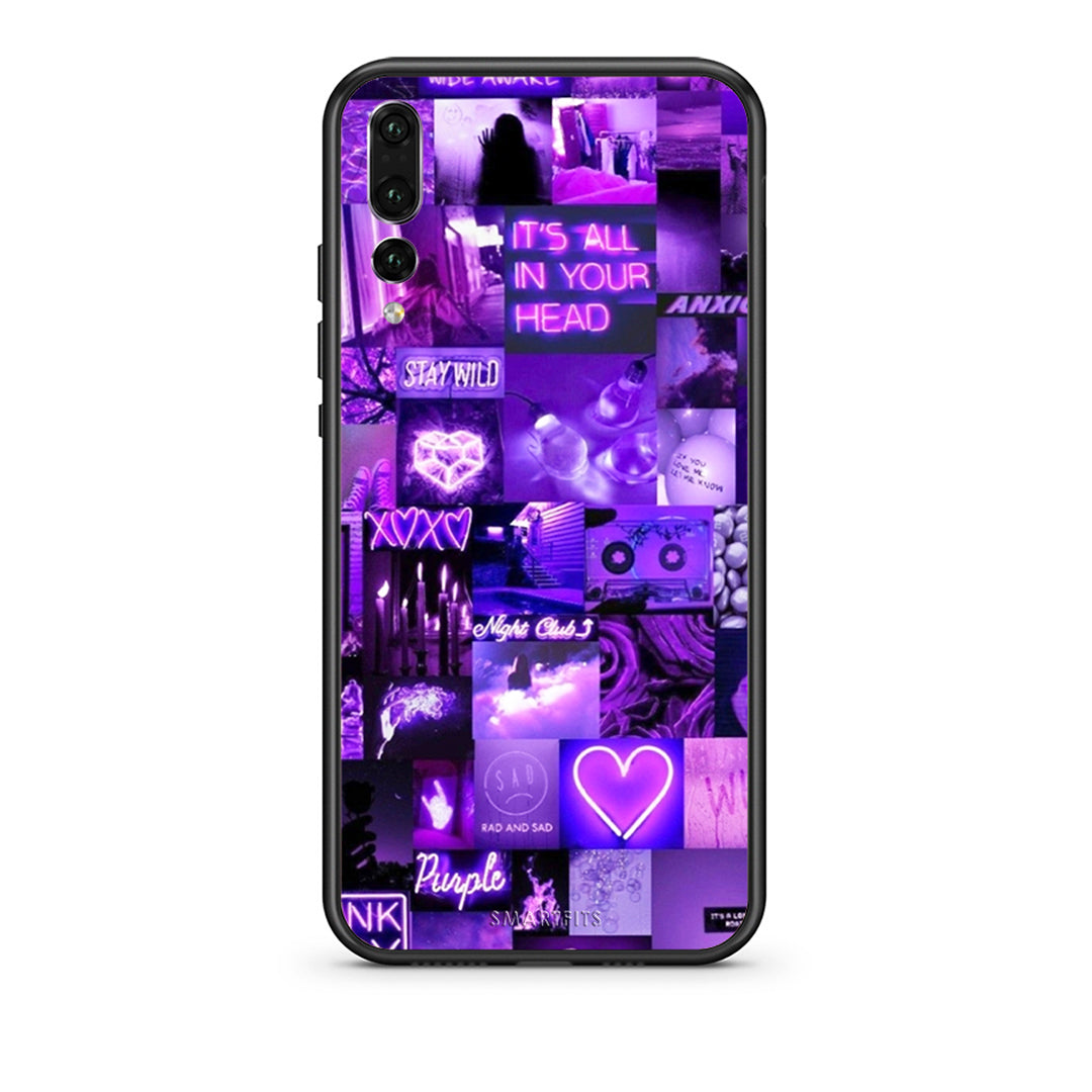 huawei p20 pro Collage Stay Wild Θήκη Αγίου Βαλεντίνου από τη Smartfits με σχέδιο στο πίσω μέρος και μαύρο περίβλημα | Smartphone case with colorful back and black bezels by Smartfits