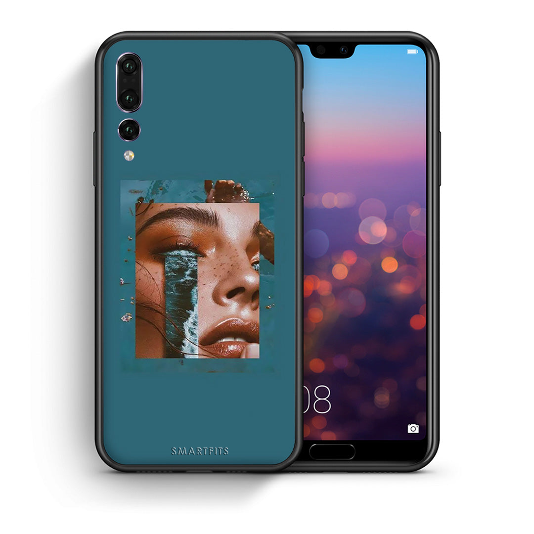 Θήκη Huawei P20 Pro Cry An Ocean από τη Smartfits με σχέδιο στο πίσω μέρος και μαύρο περίβλημα | Huawei P20 Pro Cry An Ocean case with colorful back and black bezels