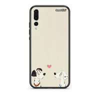 Thumbnail for huawei p20 pro Dalmatians Love θήκη από τη Smartfits με σχέδιο στο πίσω μέρος και μαύρο περίβλημα | Smartphone case with colorful back and black bezels by Smartfits