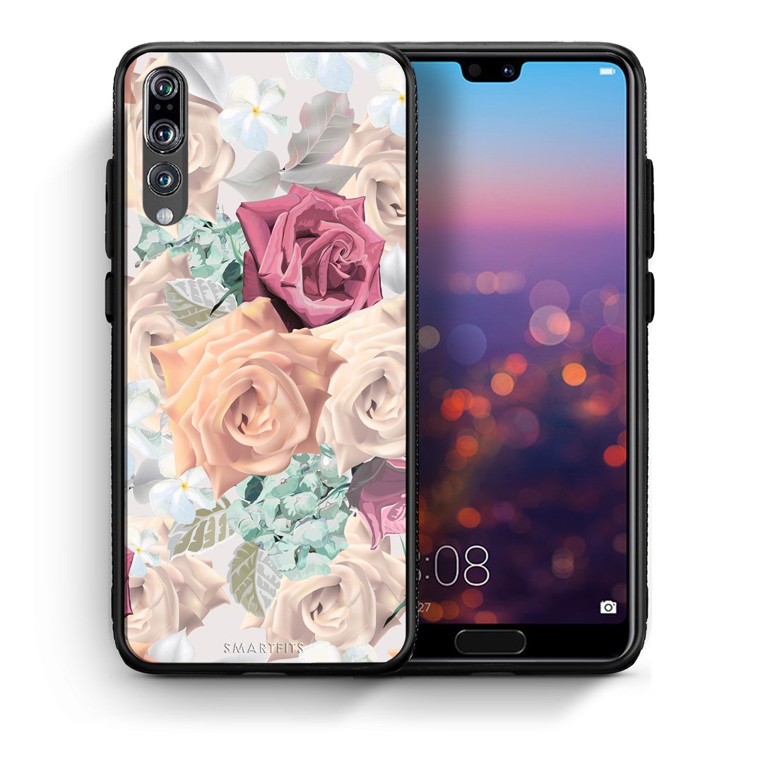 Θήκη Huawei P20 Pro Bouquet Floral από τη Smartfits με σχέδιο στο πίσω μέρος και μαύρο περίβλημα | Huawei P20 Pro Bouquet Floral case with colorful back and black bezels