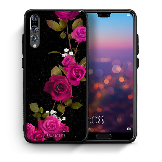 Θήκη Huawei P20 Pro Red Roses Flower από τη Smartfits με σχέδιο στο πίσω μέρος και μαύρο περίβλημα | Huawei P20 Pro Red Roses Flower case with colorful back and black bezels